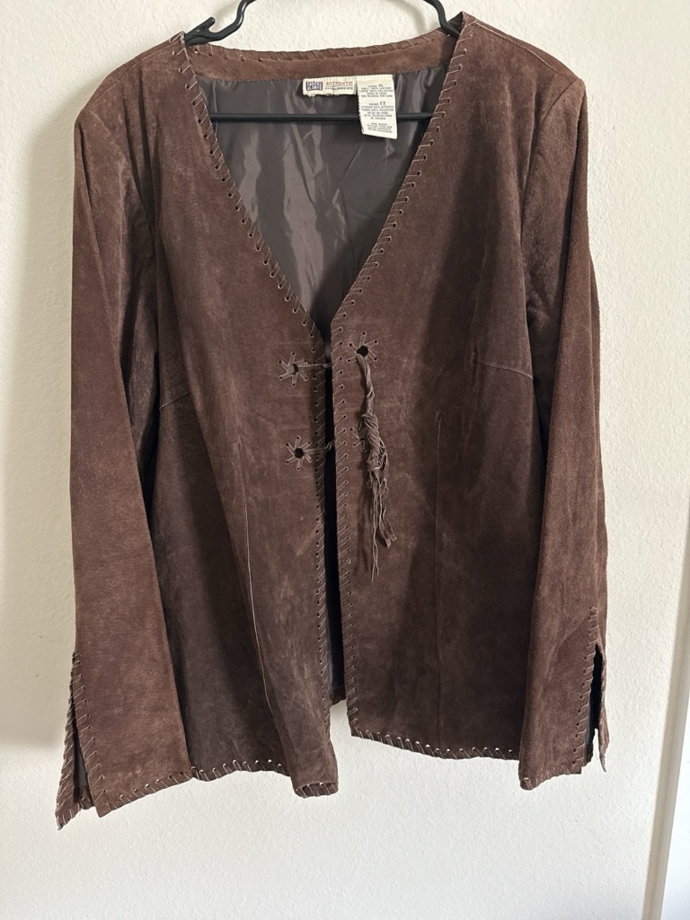 Faded Glory Women's Brown Suede Leather Jacket